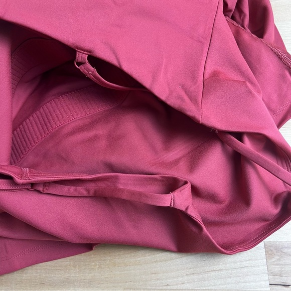 NEW Girlfriend Collective Naomi Active Workout Dress Shorts Lava Red Size Large - Picture 7 of 11